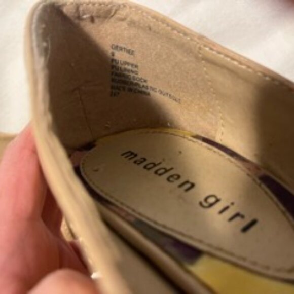 Madden Girl tan patent leather peep toe heels - Picture 6 of 6